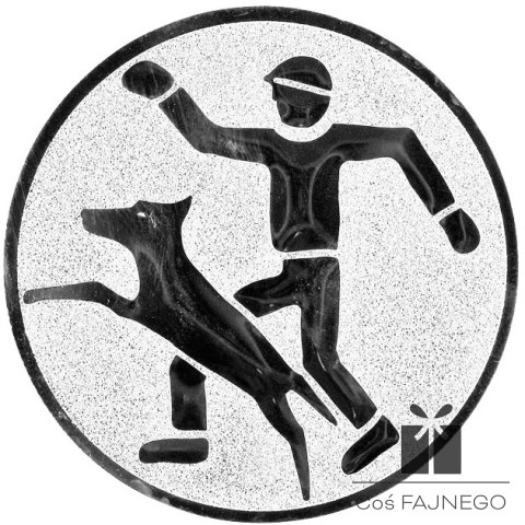 Emblemat samoprzylepny / Psy / Srebrny / 50 mm