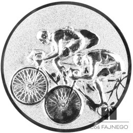 Emblemat samoprzylepny / Rowery / Srebrny / 25 mm