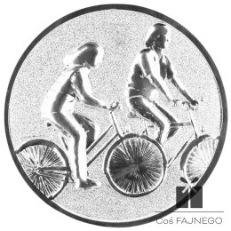 Emblemat samoprzylepny / Rowery / Srebrny / 25 mm