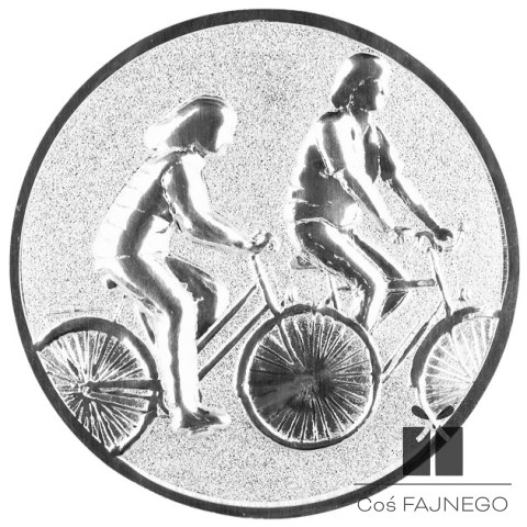 Emblemat samoprzylepny / Rowery / Srebrny / 25 mm