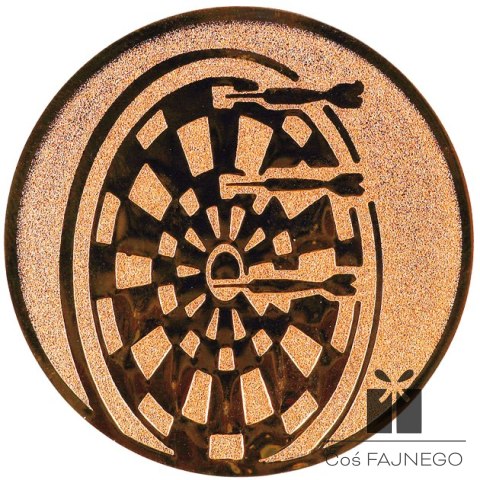 Emblemat samoprzylepny / Rzutki / Brązowy / 25 mm