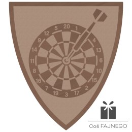 Emblemat samoprzylepny / Rzutki / Brązowy / 40x45 mm