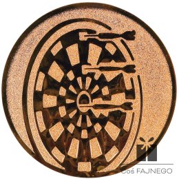 Emblemat samoprzylepny / Rzutki / Brązowy / 50 mm