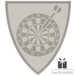 Emblemat samoprzylepny / Rzutki / Srebrny / 40x45 mm