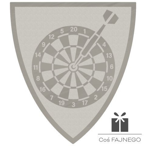Emblemat samoprzylepny / Rzutki / Srebrny / 40x45 mm