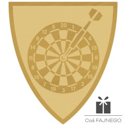 Emblemat samoprzylepny / Rzutki / Złoty / 40x45 mm