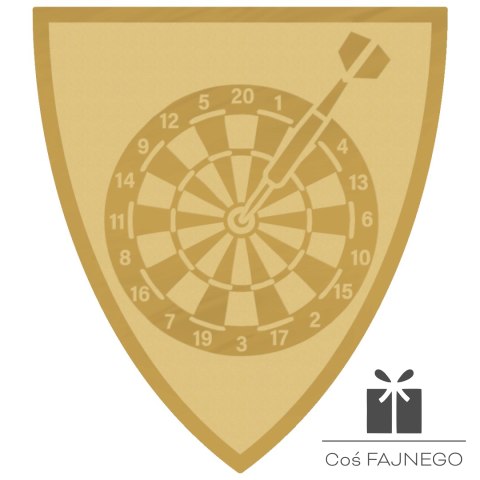 Emblemat samoprzylepny / Rzutki / Złoty / 40x45 mm