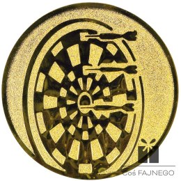 Emblemat samoprzylepny / Rzutki / Złoty / 50 mm