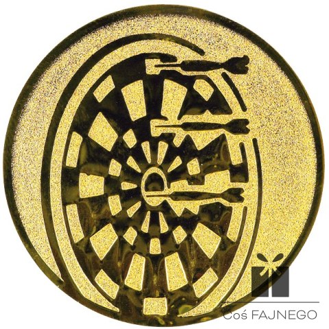 Emblemat samoprzylepny / Rzutki / Złoty / 50 mm