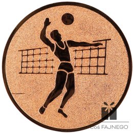 Emblemat samoprzylepny / Siatkówka / Brązowy / 25 mm
