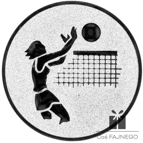 Emblemat samoprzylepny / Siatkówka / Srebrny / 25 mm
