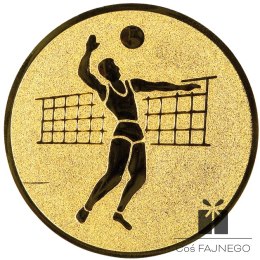 Emblemat samoprzylepny / Siatkówka / Złoty / 25 mm