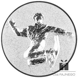 Emblemat samoprzylepny / Snowboard / Srebrny / 25 mm