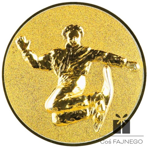 Emblemat samoprzylepny / Snowboard / Złoty / 25 mm