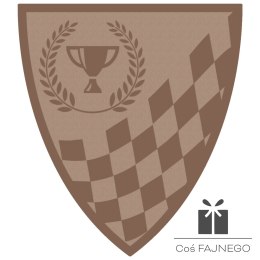 Emblemat samoprzylepny / Sporty motorowe / Brązowy / 40x45 mm