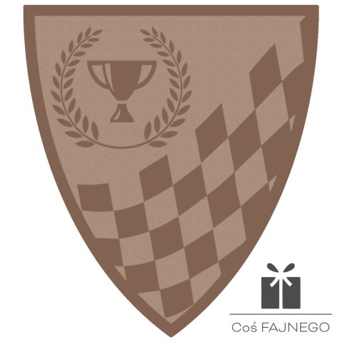 Emblemat samoprzylepny / Sporty motorowe / Brązowy / 40x45 mm