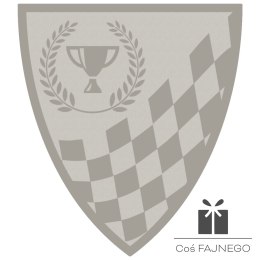 Emblemat samoprzylepny / Sporty motorowe / Srebrny / 40x45 mm