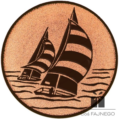 Emblemat samoprzylepny / Sporty wodne / Brązowy / 25 mm