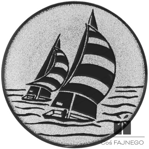 Emblemat samoprzylepny / Sporty wodne / Srebrny / 25 mm
