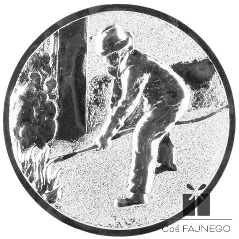 Emblemat samoprzylepny / Strażactwo / Srebrny / 25 mm