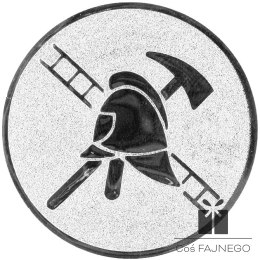Emblemat samoprzylepny / Strażactwo / Srebrny / 50 mm