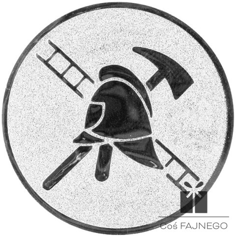 Emblemat samoprzylepny / Strażactwo / Srebrny / 50 mm