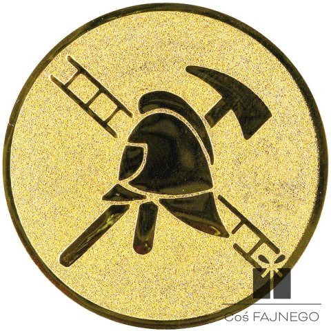 Emblemat samoprzylepny / Strażactwo / Złoty / 50 mm