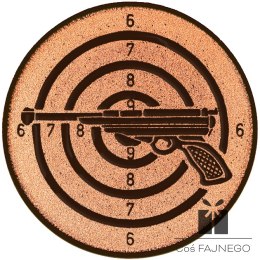 Emblemat samoprzylepny / Strzelectwo / Brązowy / 25 mm