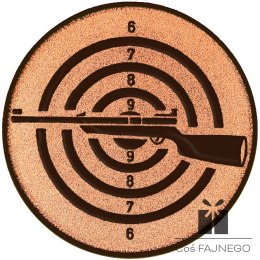 Emblemat samoprzylepny / Strzelectwo / Brązowy / 25 mm