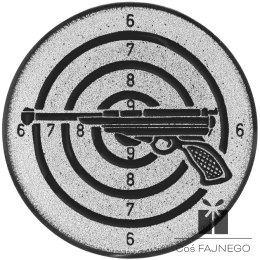 Emblemat samoprzylepny / Strzelectwo / Srebrny / 25 mm