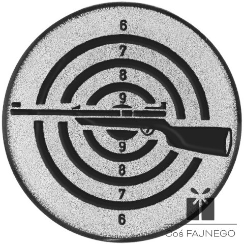 Emblemat samoprzylepny / Strzelectwo / Srebrny / 25 mm