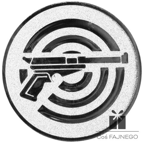 Emblemat samoprzylepny / Strzelectwo / Srebrny / 50 mm