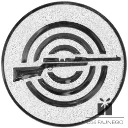 Emblemat samoprzylepny / Strzelectwo / Srebrny / 50 mm