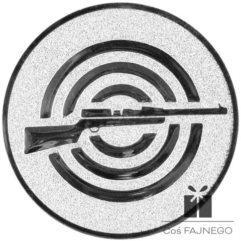 Emblemat samoprzylepny / Strzelectwo / Srebrny / 50 mm