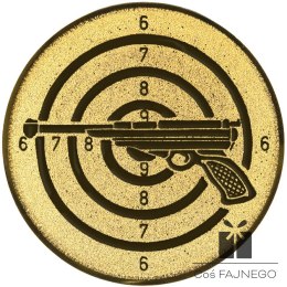 Emblemat samoprzylepny / Strzelectwo / Złoty / 25 mm