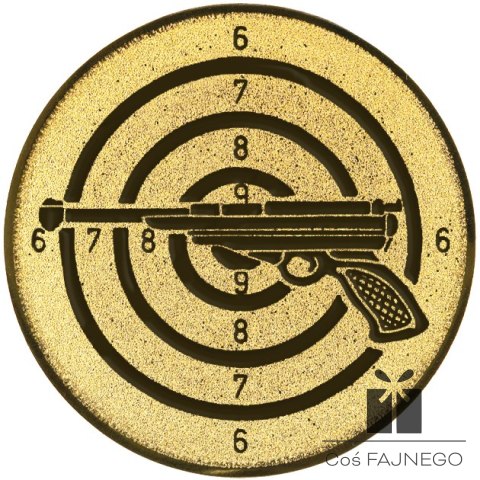 Emblemat samoprzylepny / Strzelectwo / Złoty / 25 mm