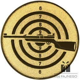 Emblemat samoprzylepny / Strzelectwo / Złoty / 25 mm