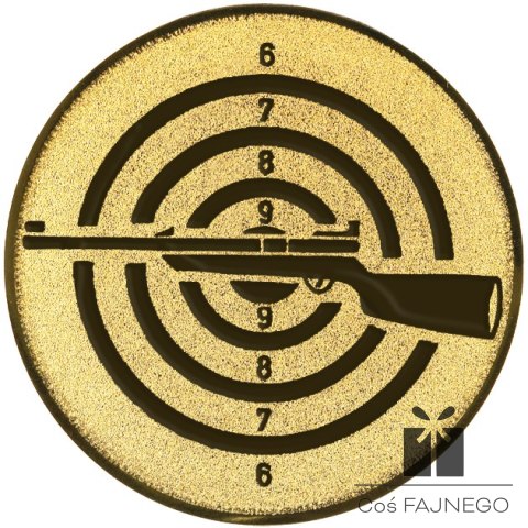 Emblemat samoprzylepny / Strzelectwo / Złoty / 25 mm