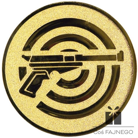 Emblemat samoprzylepny / Strzelectwo / Złoty / 50 mm