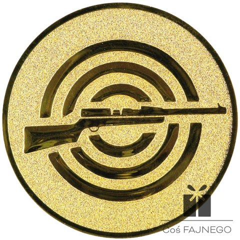 Emblemat samoprzylepny / Strzelectwo / Złoty / 50 mm