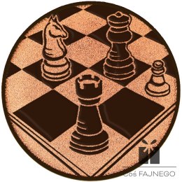 Emblemat samoprzylepny / Szachy / Brązowy / 25 mm