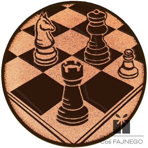 Emblemat samoprzylepny / Szachy / Brązowy / 25 mm