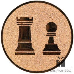 Emblemat samoprzylepny / Szachy / Brązowy / 50 mm