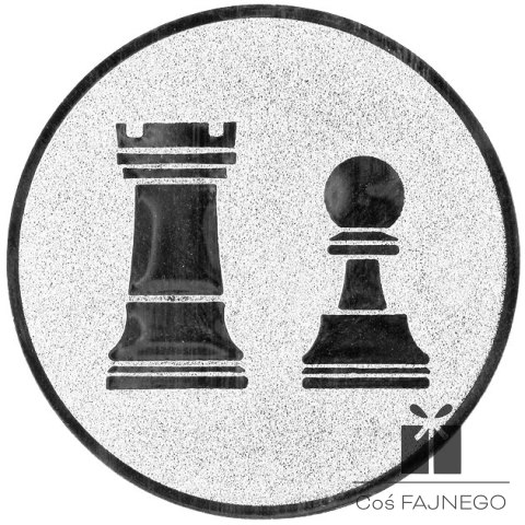 Emblemat samoprzylepny / Szachy / Srebrny / 50 mm