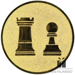 Emblemat samoprzylepny / Szachy / Złoty / 50 mm