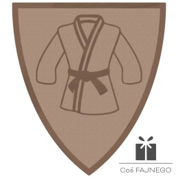 Emblemat samoprzylepny / Sztuki walki / Brązowy / 40x45 mm