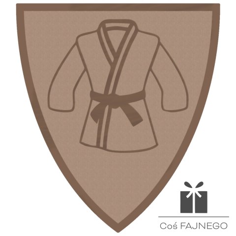 Emblemat samoprzylepny / Sztuki walki / Brązowy / 40x45 mm