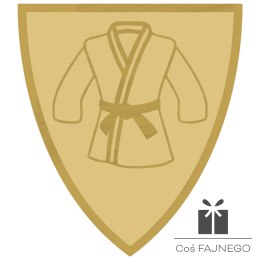 Emblemat samoprzylepny / Sztuki walki / Złoty / 40x45 mm