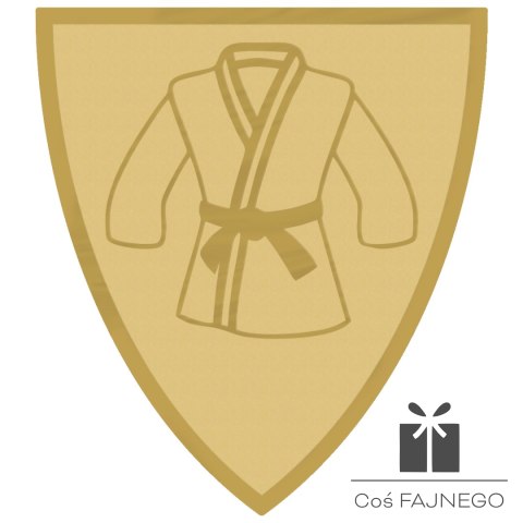 Emblemat samoprzylepny / Sztuki walki / Złoty / 40x45 mm