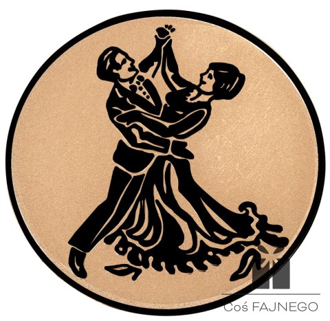 Emblemat samoprzylepny / Taniec / Brązowy / 25 mm